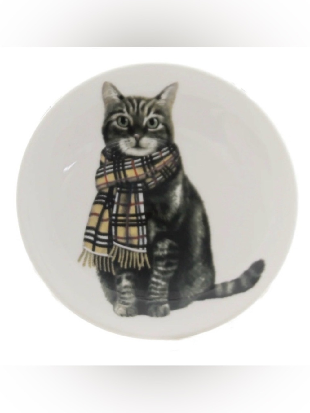 Creative Co Op Tabletop Cat Trinket Dish Stoneware Scarf Gift Mary Lake Thompson
